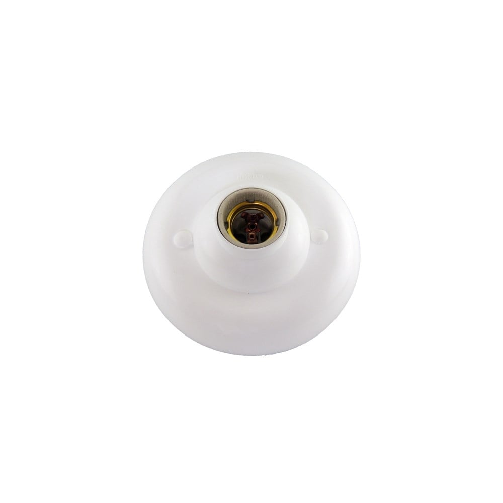 Plafonier PVC Interneed Branco Redondo Soquete Porcelana E27 54016