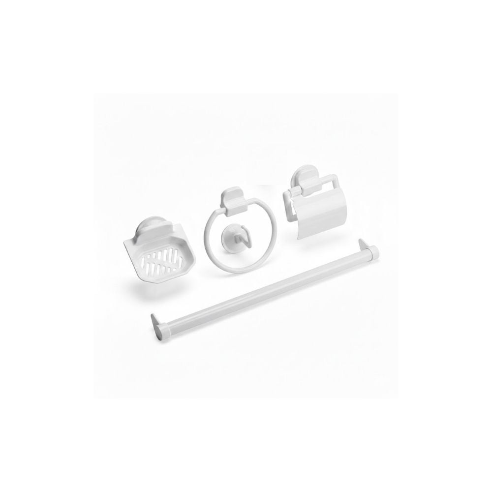 Kit Banheiro Daivak com Ventosa Branco 5 Peças | 503 - imagem 1