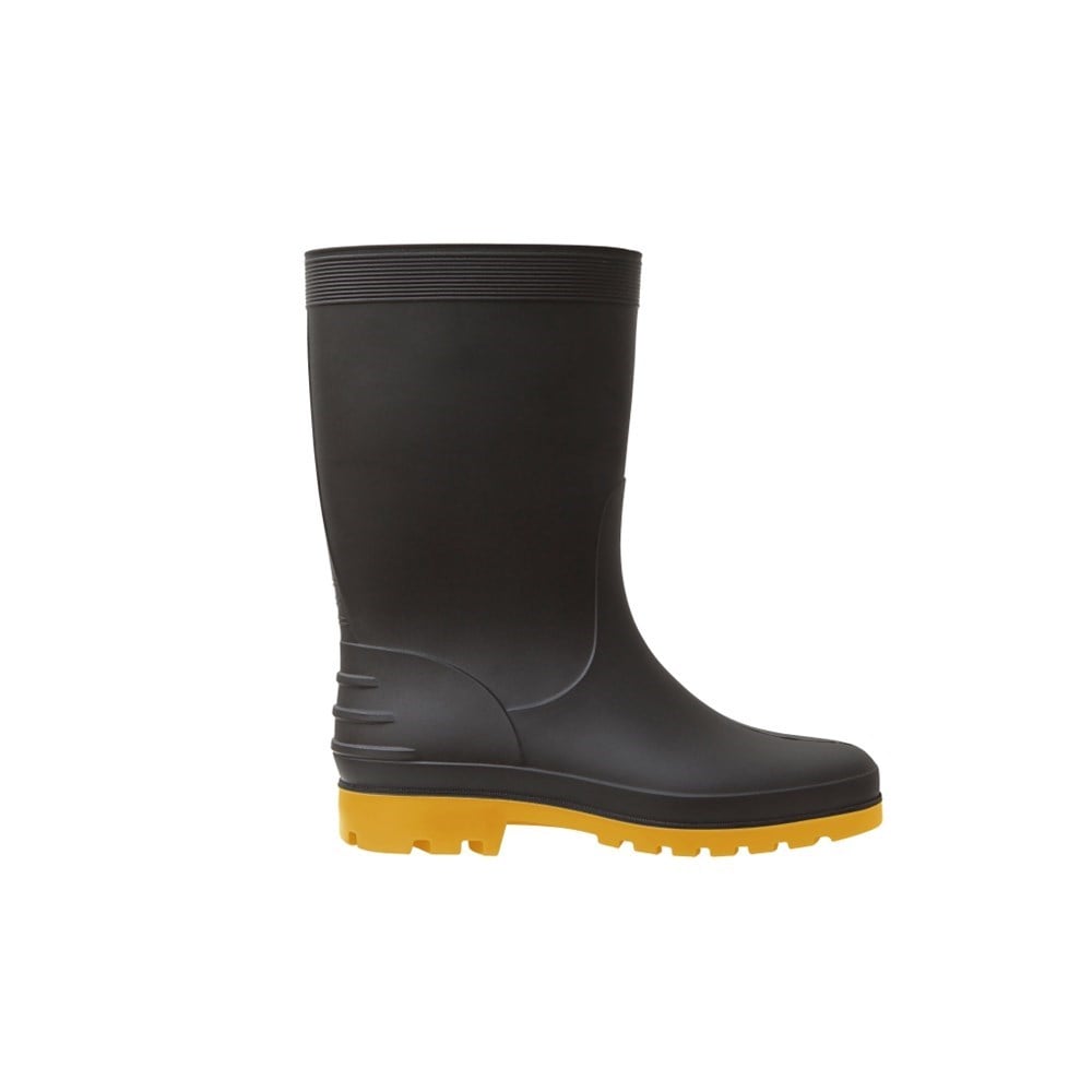 Bota Calformax Preta Solado Amarelo (Cano Medio)39/40 CMPA509 S/F