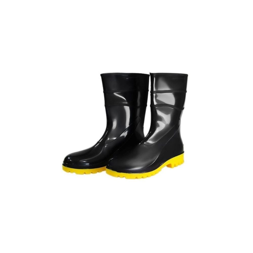 Par de Bota Cartom Cano Médio Preto/Amarelo 44/45 | 003156