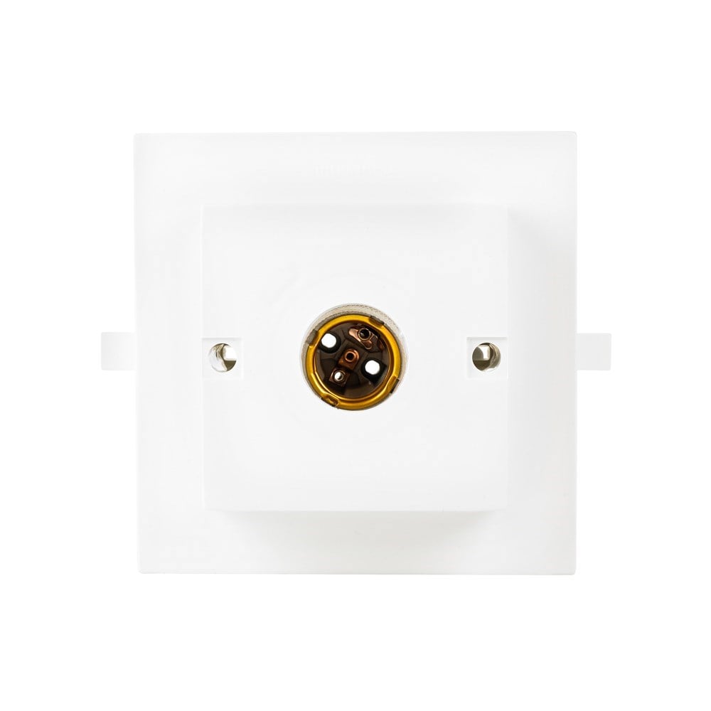 Plafonier PVC Interneed Branco Quadrado Soquete Porcelana E27 67894