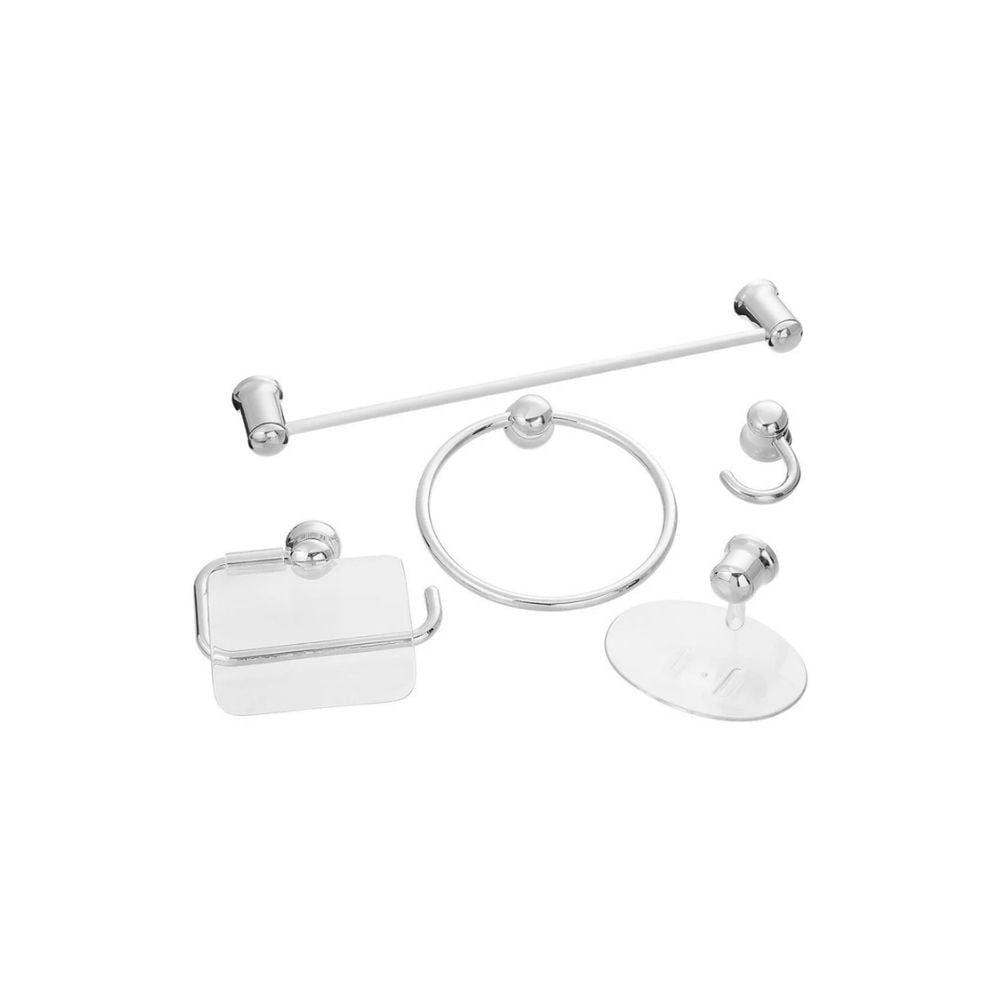 Kit Banheiro Brasil Cromado Cristal 5 Peças | B130205010 - imagem 1