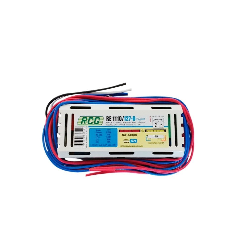 Reator Eletrônico Ho RCG 1x110Wx 127V Alto Fator 89191