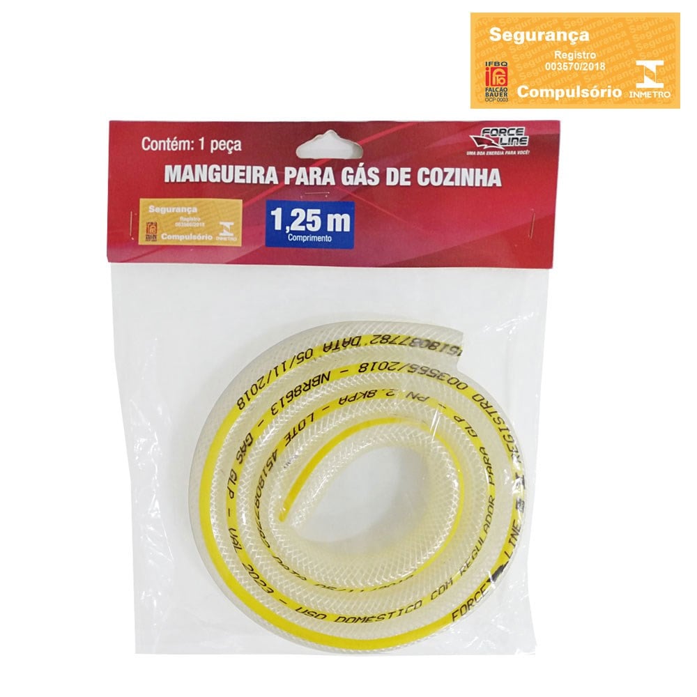 Mangueira Gás Forceline Trançada 1.25M Cartela 0190400339